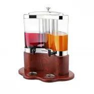 Double juice dispener wwooden stand