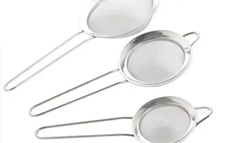 KITCHEN UTENSIL STAINLESS STEEL OIL STRAINER  1 10240op