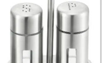 KITCHEN UTENSIL SALT & PEPPER SET WITH STAND 1 130020ovx