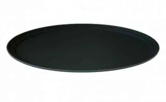 HOLLOWARE ANTI SLIP TRAY - OVAL 1 27_8243_oval_black_non_slip_tray_m