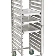 Stainless steel bake pan trolley