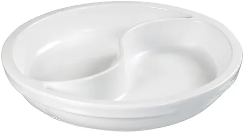 HOLLOWARE ROUND PORCELAIN INSERT WITH DIVISION 1 porcelain